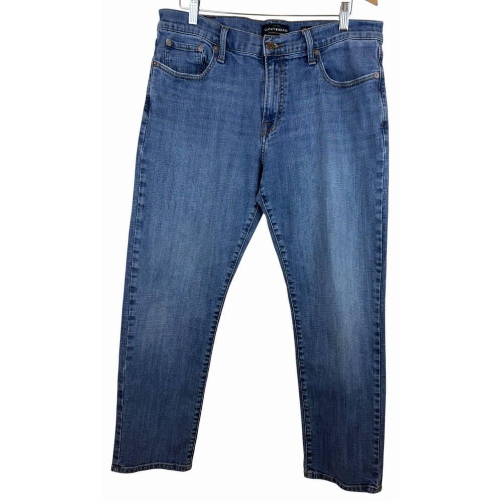 Lucky Brand Men's 221 Straight Jeans 36X30 Blue Medium Wash‎ Stretch